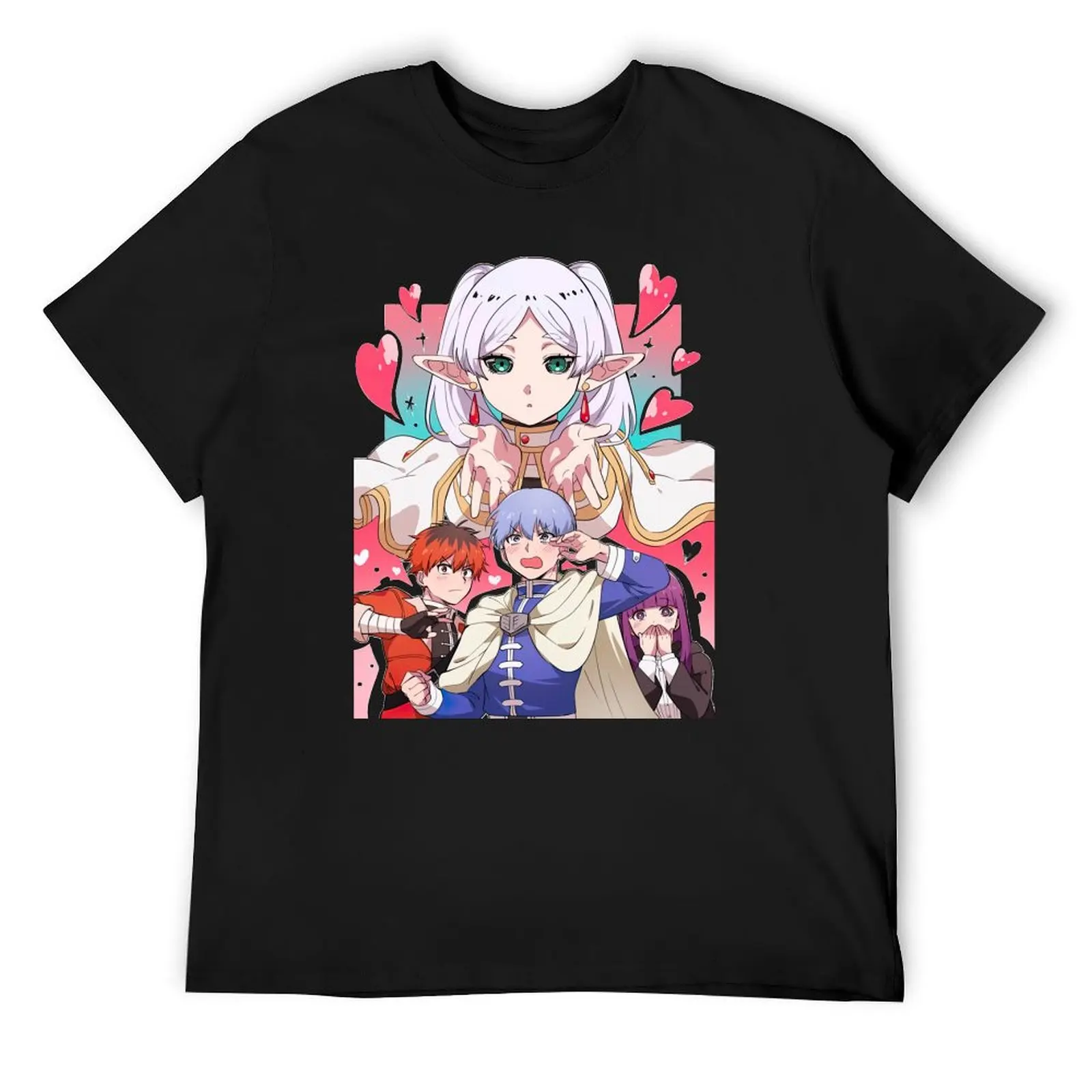 

Frieren T-Shirt Short sleeve tee hippie clothes plain men t shirt