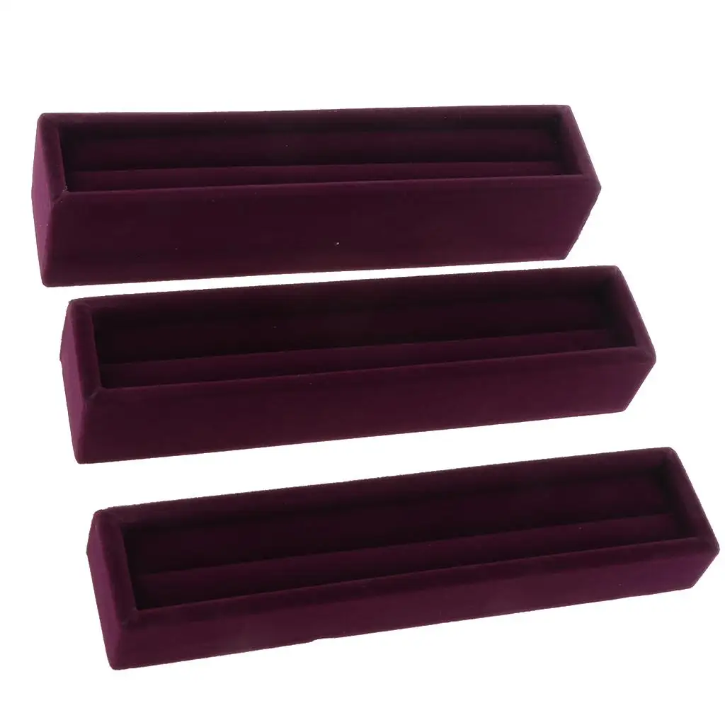 Plush Jewelry Display Case with Ring Tray Organizer Inserts for Craft Shows Retail Counters and Home