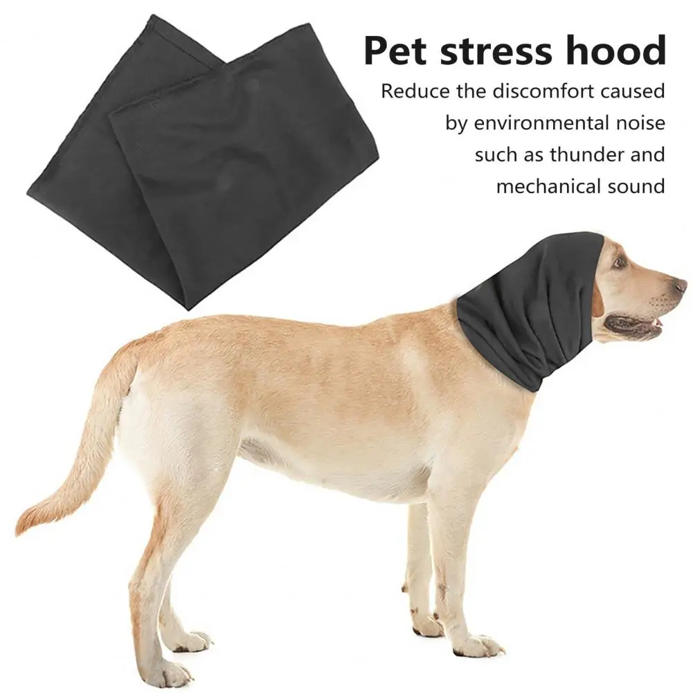 

Pet Ear Cover High Elastic Noise Reduction Anxiety Relief Warm Soft Dog Cat Snood Head Cover Ear Wrap Hood Scarf Pet Supplies