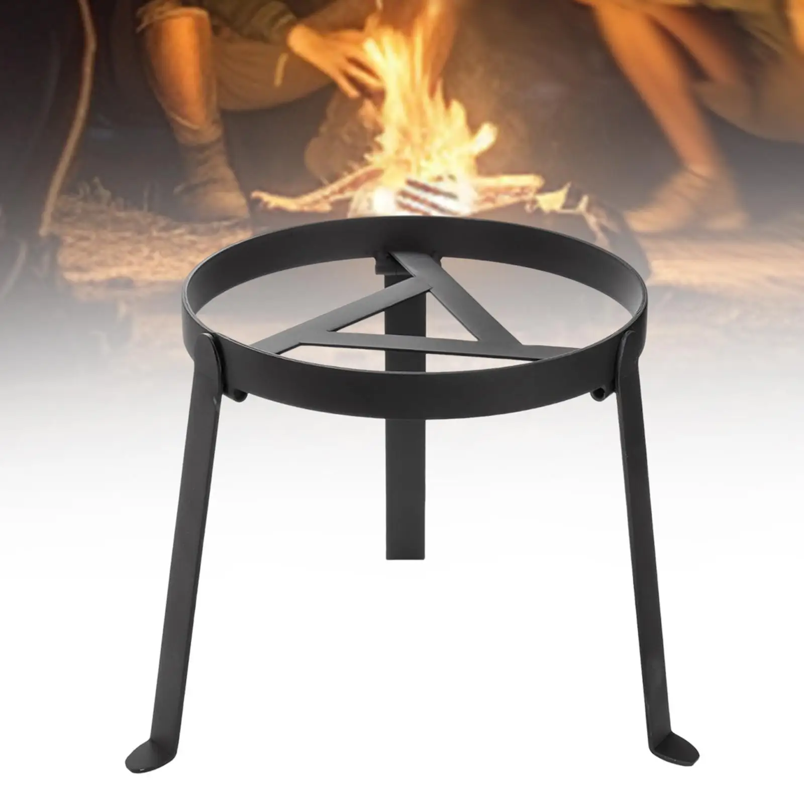 

Barbecue Grill Tripod Heat Resistant Easy to Carry Open Fire Cooking Stand for