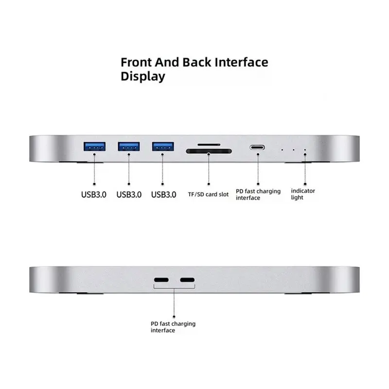 Super Deal -For Mac Mini Studio Dock Station With 2.5Inch Hard Disk Enclosure Multi-USB 3.0 For SD/TF Card Reader For Mac Mini