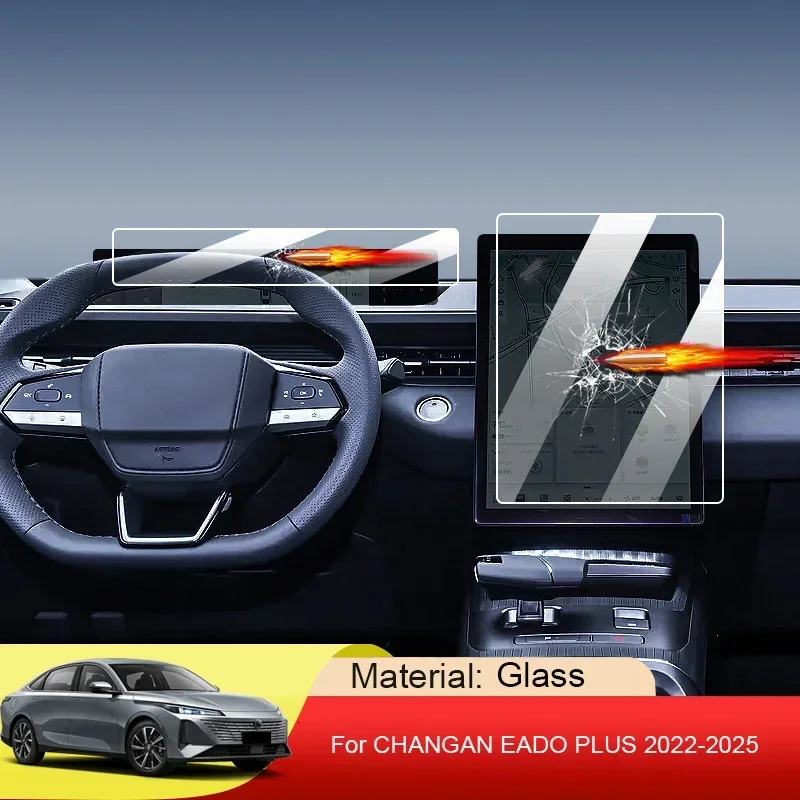 

For CHANGAN EADO PLUS 2022-2025 Car GPS Navigation Screen Protect Tempered Film Dashboard Display Sticker Auto Accessory