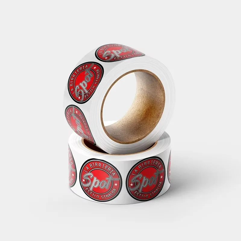 ملصقات مستديرة شخصية |   شعار مخصص |   لفة ملصقات لاصقة من الفينيل الورقي