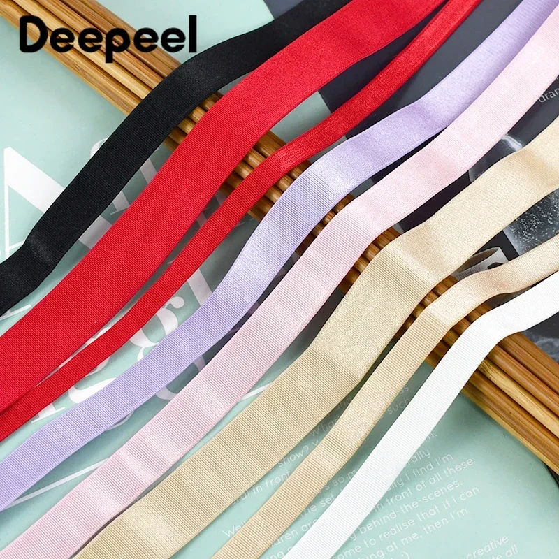 20M Deepeel 6-25mm Nylon Spandex Elastic Bands Underwear Shoulder Strap Stretch Rubber Band Bra Swimsuit Belt Tape Accessories