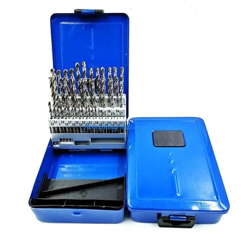 

Y5GD 51 Pieces of Straight Shank Twist Drill Set for Die Steel /Copper /Aluminum /Die Steel Twist Drill Hand Tools