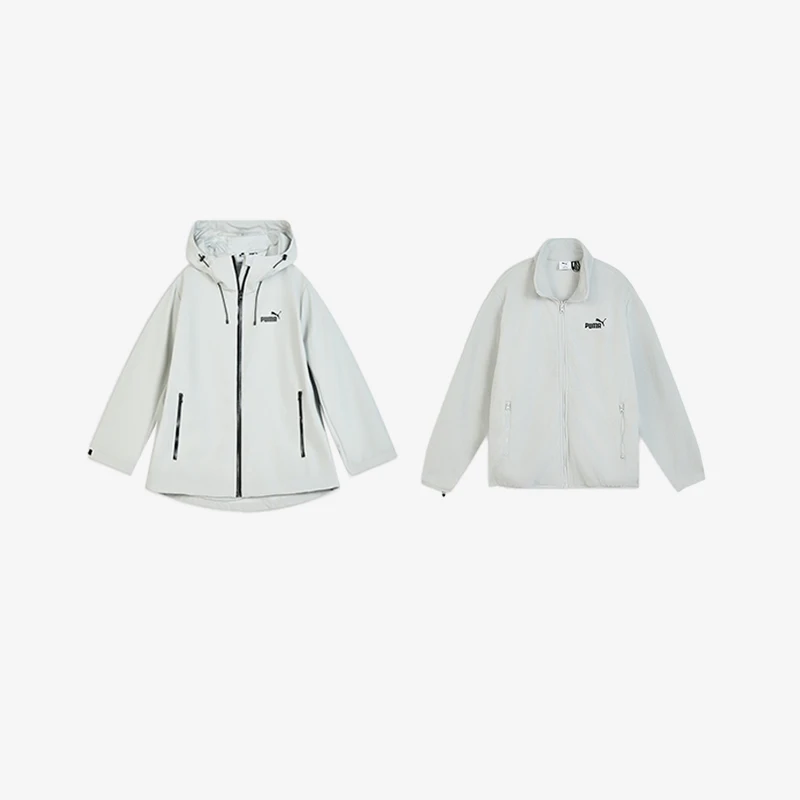 Puma genuine men's and women's white hiking windproof soft casual jacket jacket 694290-09