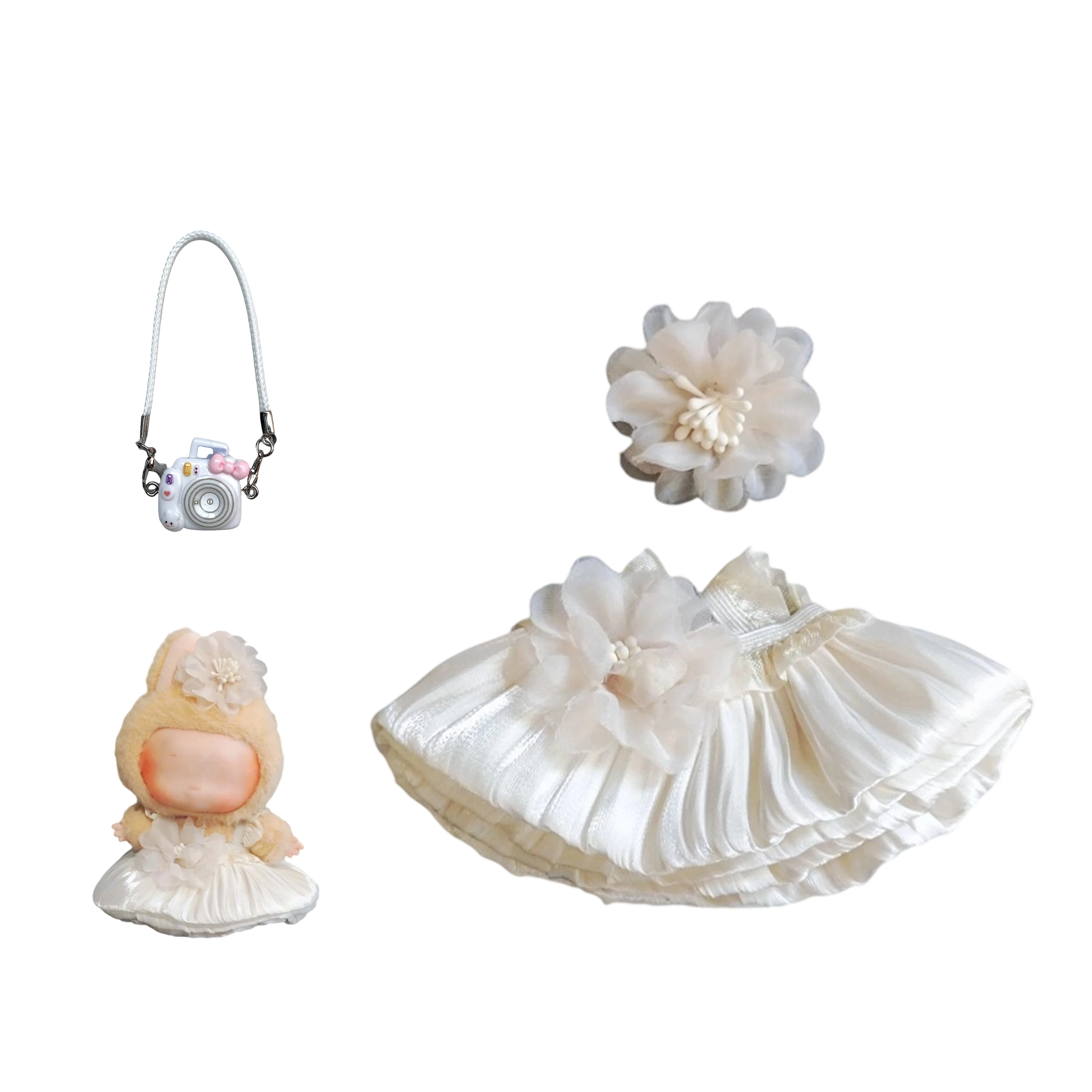 

15-17cm Clothes for Labubu Set Kawaii Dress DIY Outfit Accessories for The Monsters, Cute Dress Up Toys for Kids Gifts