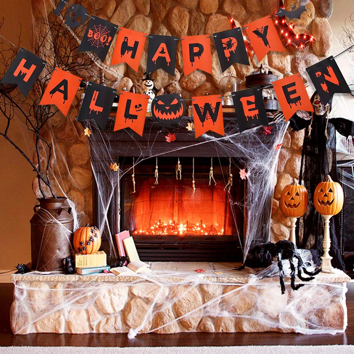 

Halloween Hanging Banner Flag Happy Halloween Decoration For Home Pumpkin Ghost Horror Party Backdrop Halloween Suppiles