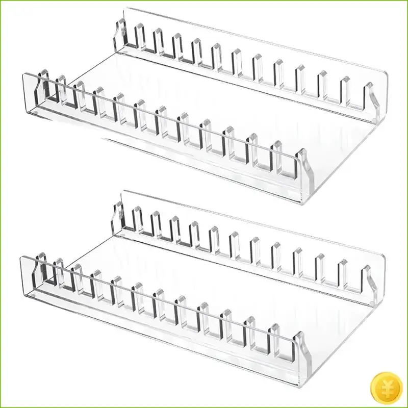 CD Holder 2 Pack, Clear Acrylic CD Organizers, CD Display Rack Holds For Media Shelf Storage And Organization