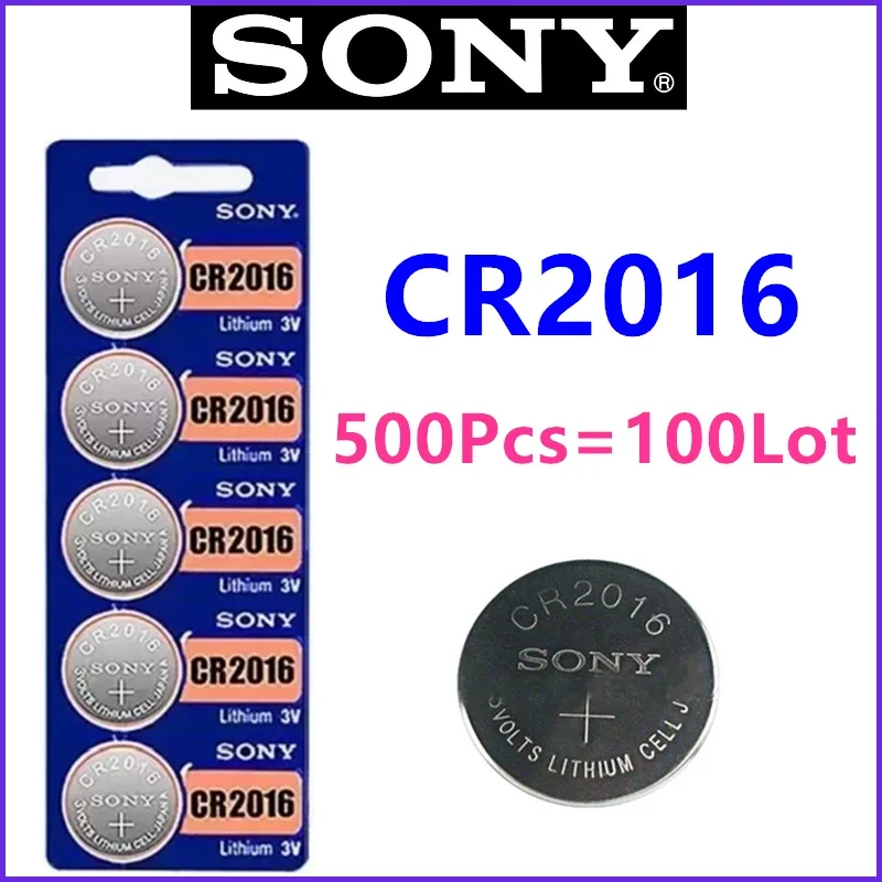 500pcs Original For Sony CR2016 CR2016 Button Cell Battery cr 2016 For Watch Toys Remote Control Computer Calculator Control 3V