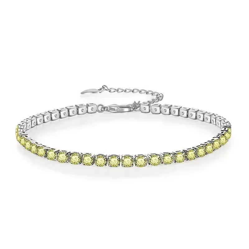 Heiß begehrtes klassisches, funkelndes Damenarmband aus 925er Silber mit Zirkonia, Überraschungsgeschenk – Detail 8
