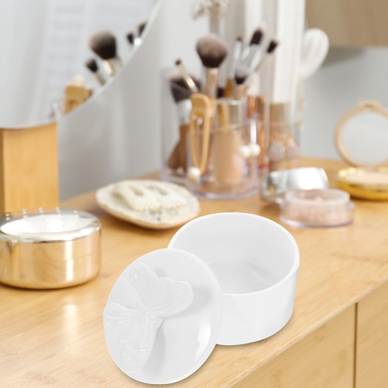 

Ceramic Jewelry Storage Container Simple Shaped Lidded Box Necklace Earring Organizer Jewelry Display Holder Valentine Gift Box