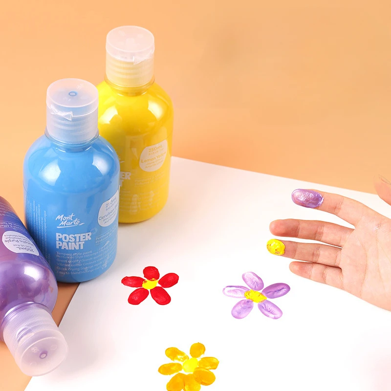 250ML Washable Kids Tempera Paint Set, Non-Toxic & Vibrant Colors, Perfect for DIY Finger Painting & Creative Art Projects