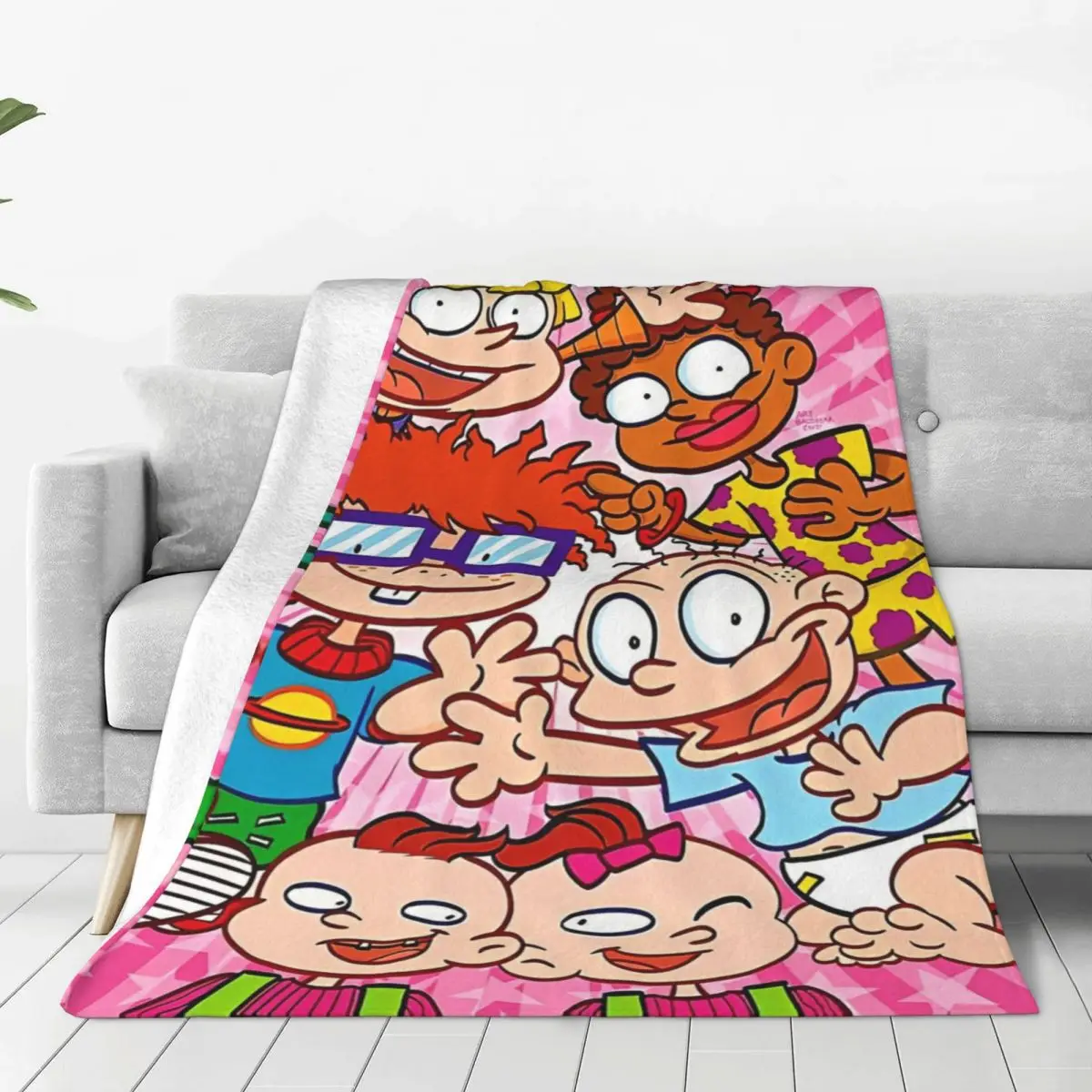 Rugrat Cartoon Anime Blanket Accessories For Bed Cozy Blankets and Throws Winter Gifts for Her