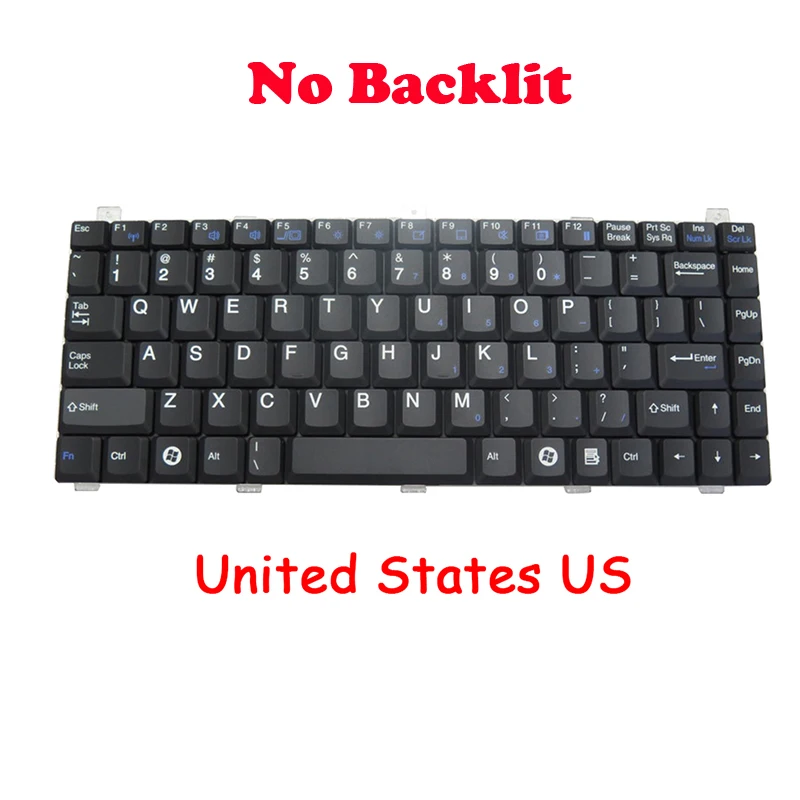 Laptop Keyboard For Getac HMB4206MTE01 US 531012560002 R01 HMB4206MTE01 UK 531012560002 R01 English Black Without Backlit New