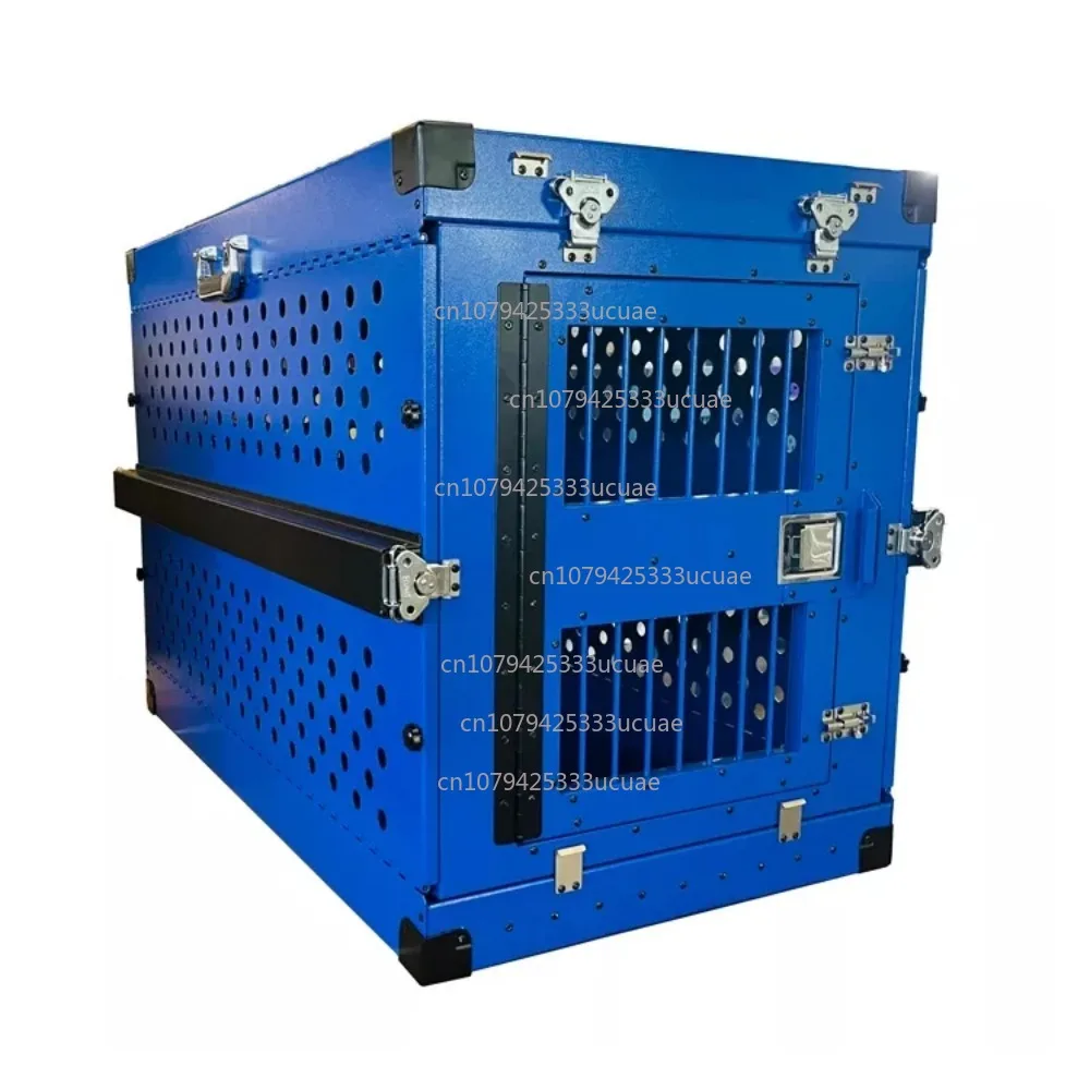 Custom Logo High Quality Aluminum German Shepherd XL Large Foldable Dog Suitcase Folding Pet Kennel Cage
