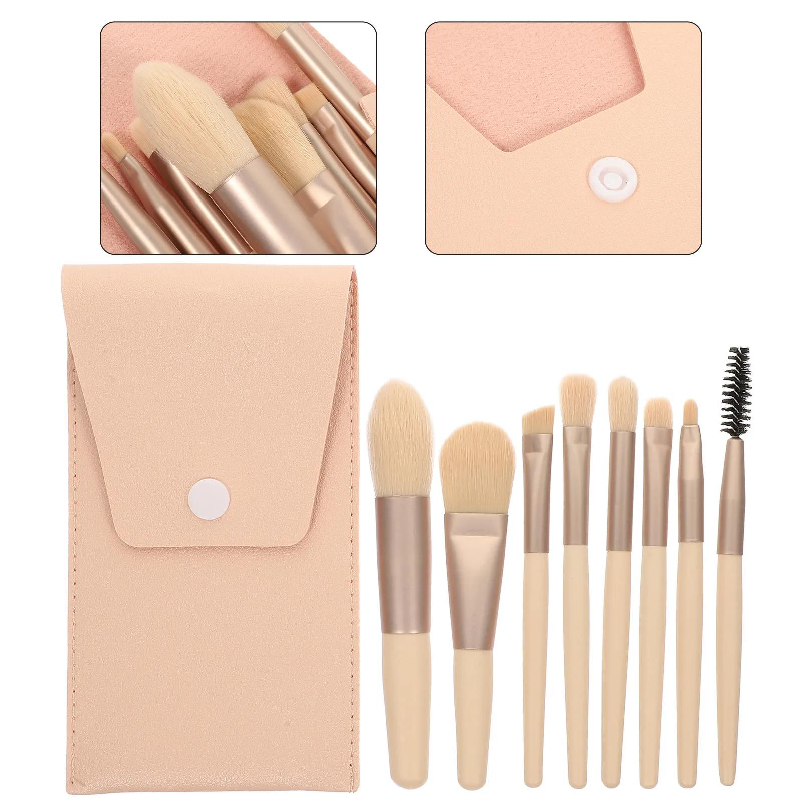 مجموعة واحدة من فرش المكياج الاحترافية، مجموعة فرش مستحضرات التجميل، بودرة أحمر الخدود، أدوات تجميل الوجه، محمولة للسفر، تستخدم مكياج السفر #2