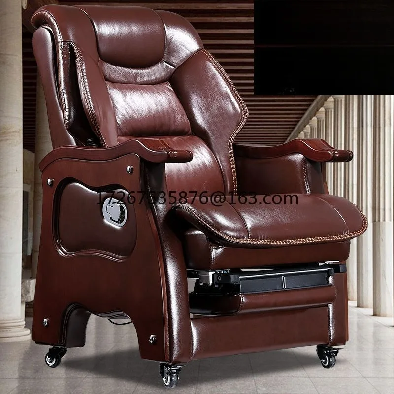 

Leather Boss Office Computer Chair Household Leather Massage Chair Class Study Rotary Chair