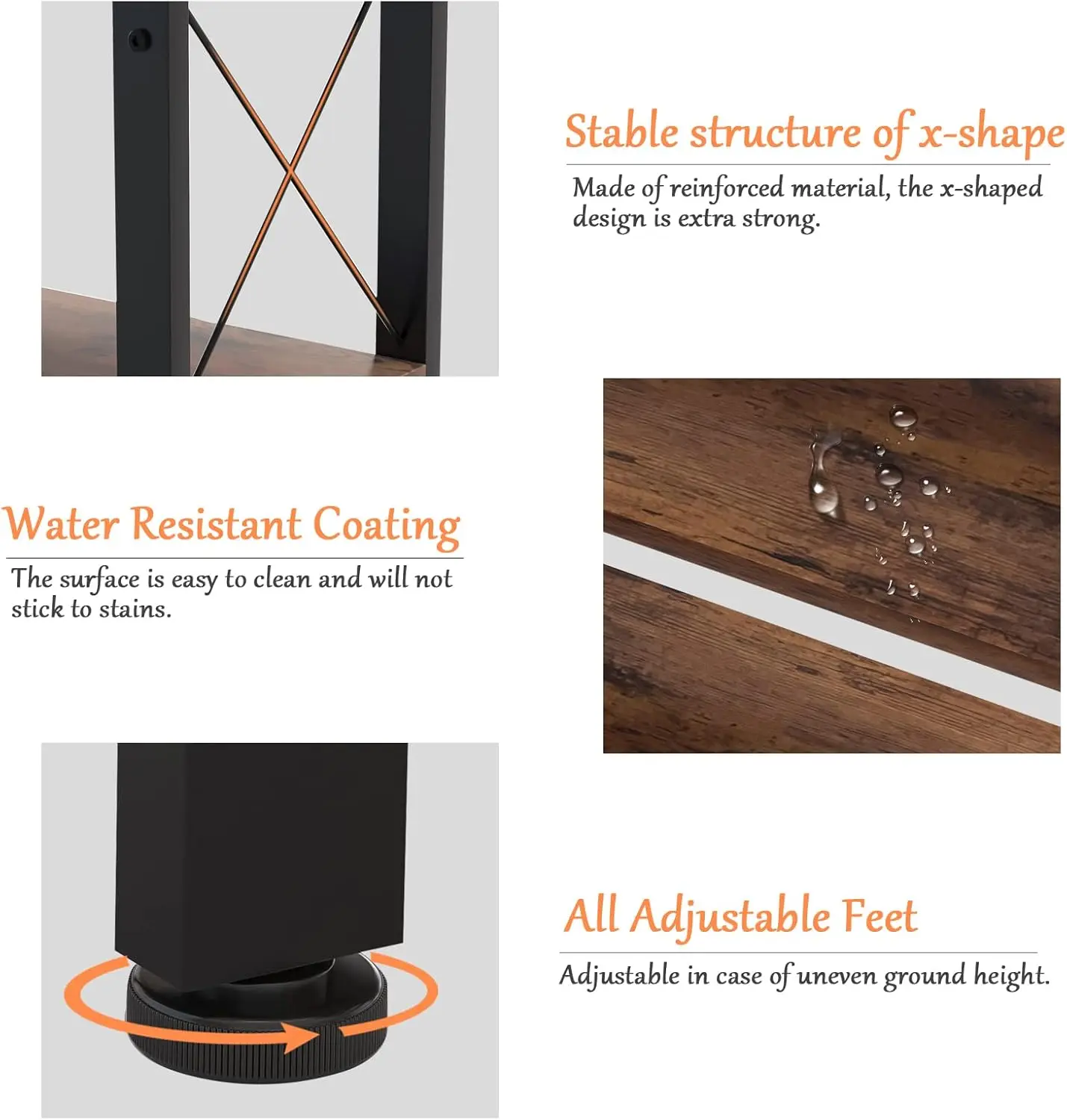 Большая промышленная 5-ярусная книжная полка с лестницей, двусторонняя стойка для хранения в металлическом каркасе для гостиной или спальни