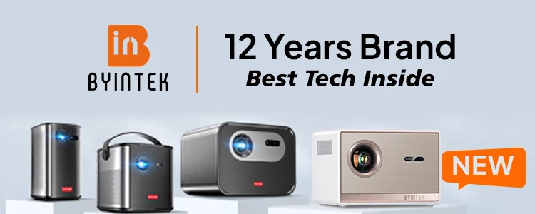 BYINTEK P70X Mini Projector 4K Support Portable with Battery