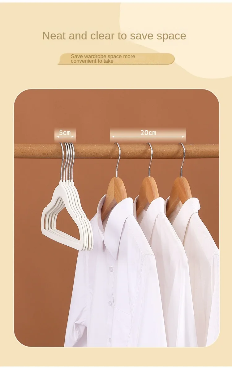 10/20 Stück Kunststoff-Kleiderbügel mit Flockbeschichtung, Kinderkleiderbügel, rutschfeste Kleiderbügel, die die Schultern schützen, kleine Kleiderbügel, die keine Falten verursachen und die Kleidung nicht beschädigen, geeignet für kleine Kleidungsstücke. – Detail 4
