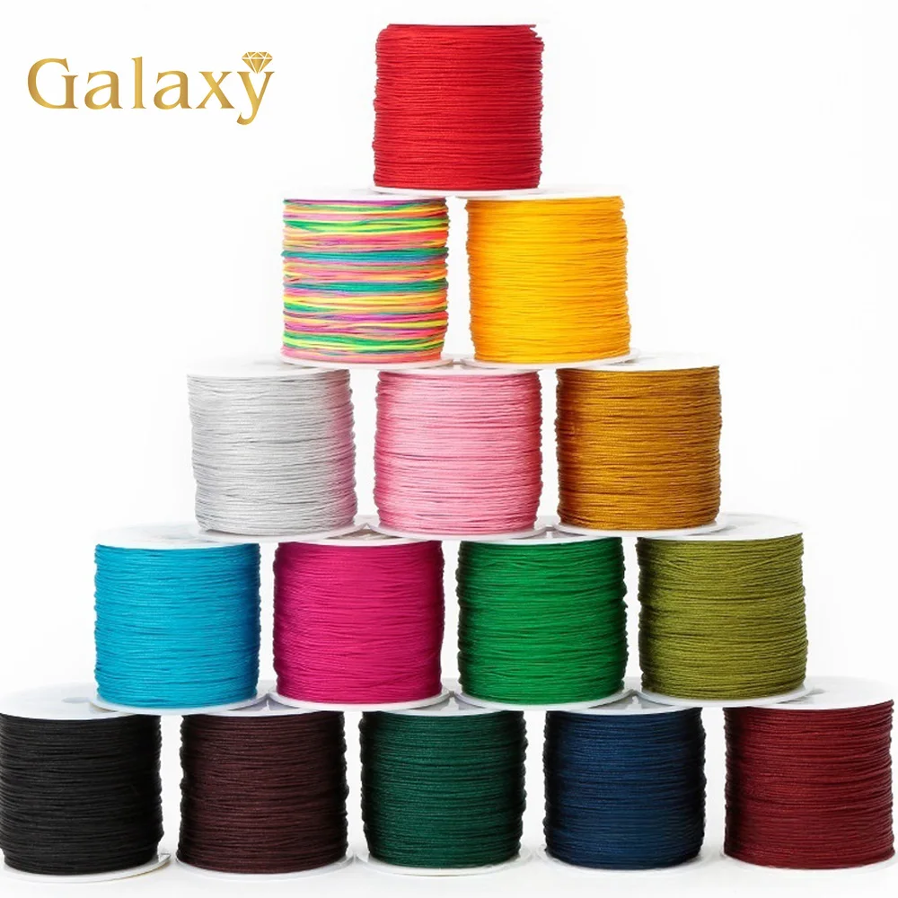 

45M/Roll 0.8mm New Nylon Cord Thread Chinese Knot Macrame Cord Bracelet Braided String DIY Tassels Beading Shamballa Thread