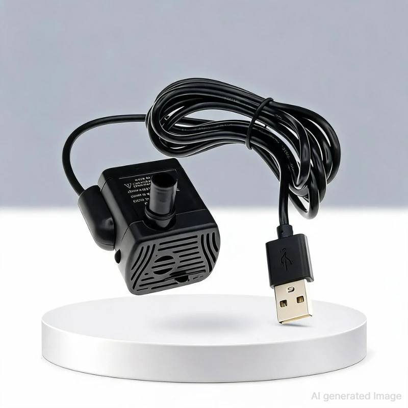 1 pièce Pompe à eau 5V avec prise USB 3W DC 5.5V-12V Mini pompe submersible solaire pour aquarium, bassin à poissons, fontaine, pompe de bassin