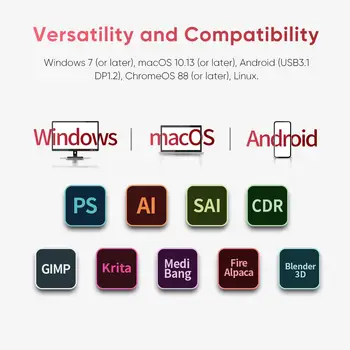 Tablet graficzny XPPen Artist 15.6 Pro V2 z rysikiem X3 Pro, monitorem graficznym i cyfrowym wyświetlaczem animacji dla systemu Android, Windows i Mac 12 best sales tablet ogniowy - №8