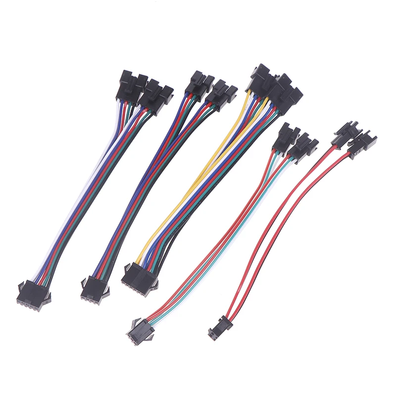 2Pin 3Pin 4Pin 5Pin 6Pin LED الفاصل موصل JST SM ذكر أنثى سلك كابل ل WS2812 WS2811 SK6812 RGB RGBW Led قطاع