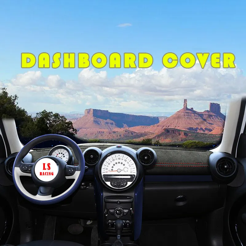 Custom in Alcantara Dashboard Cover Wrap for MINI COUNTRYMAN 2011-2016 Mat Shade Cushion Pad Carpet Cars Accessories Car-styling