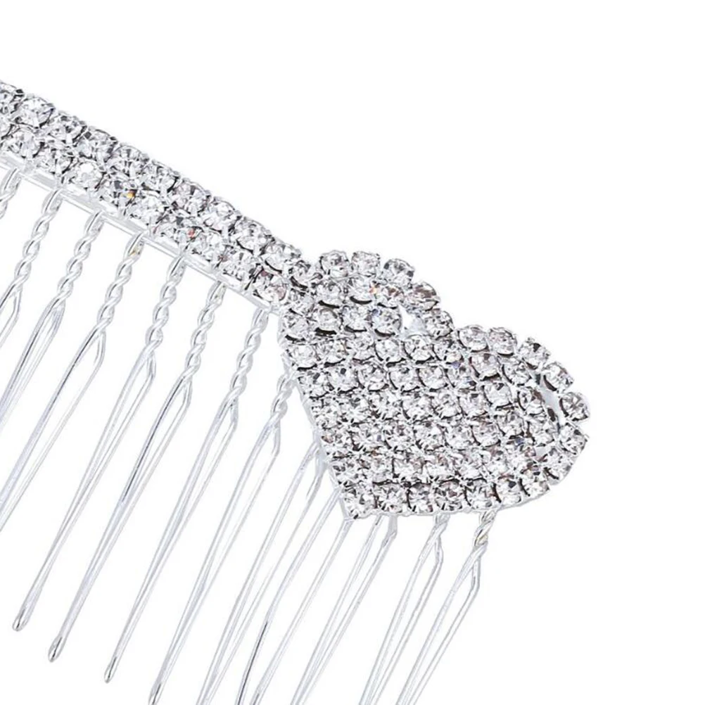 

2pcs HeartShaped HairComb Bridal Bridesmaid Wedding Accessories Hair Comb For Bride HighQuality Alloy Decorations