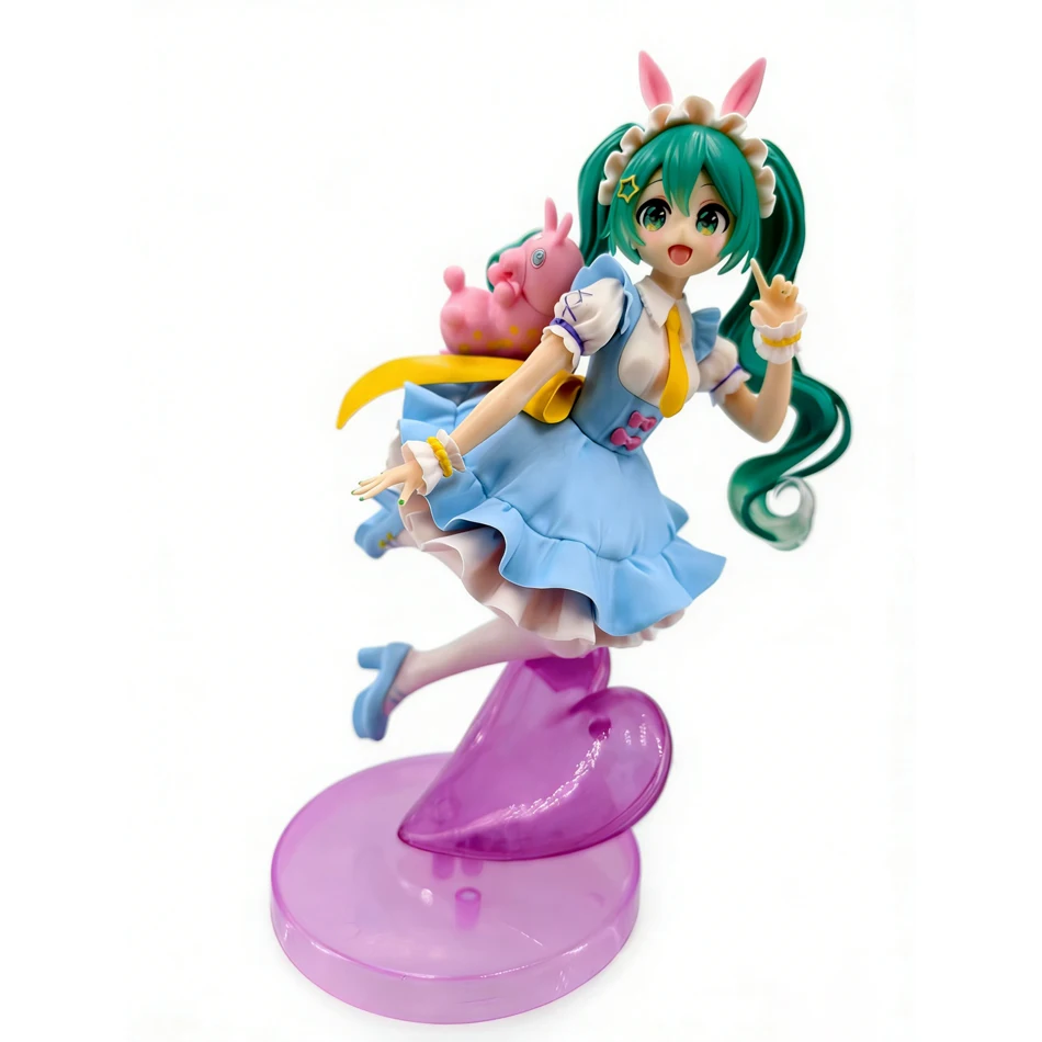 Animazione Anime Hatsune Miku X Cinnamoroll bambola Figura Hatsune Miku Cat Ear Hatsune Miku Carino fatto a mano in PVC Modello Kawaii regalo