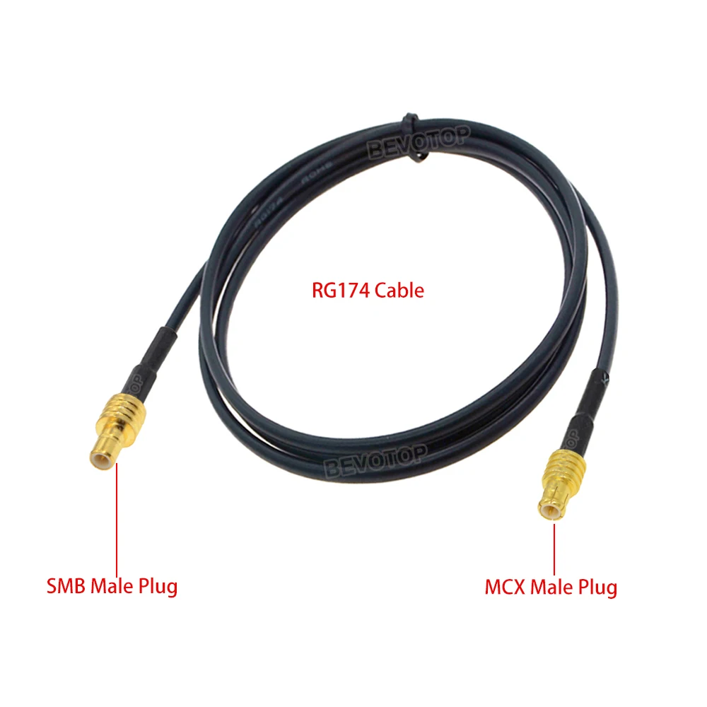 SMB Female Jack to MCX Male Plug RG174 Pigtail Cable Car Radio Antenna DAB Aerial Extension Cord RF Coaxial Cable Jumper 50 Ohm
