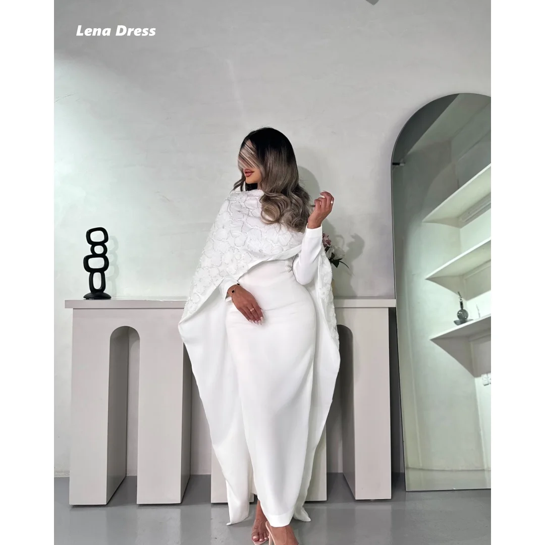 

Lena Вечерние платья по индивидуальному заказу, женские элегантные роскошные платья 2025 года для особых случаев, бальные платья с цветочной шалью, рыбий хвост, выпускной