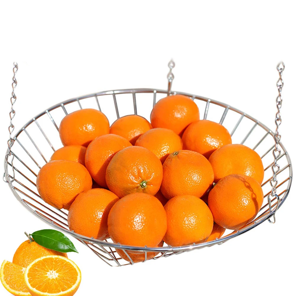 

Creative 3 Layer Fruit Vegetable Hanging Basket Foldable Detachable Sturdy Storage Rack Home Office Kitchen Use Iron
