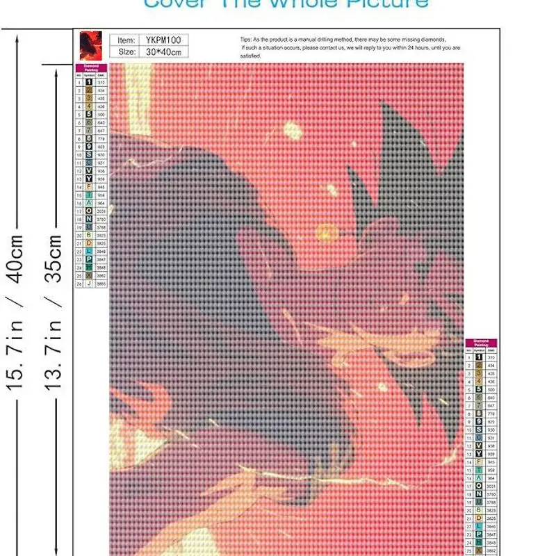 1PC Goku Dragon Ball Z 5D Diamond Painting Kit, Full Drill Anime Manga Character Diamond Art DIY Craft Set untuk Dewasa & Anak-Anak, Sp