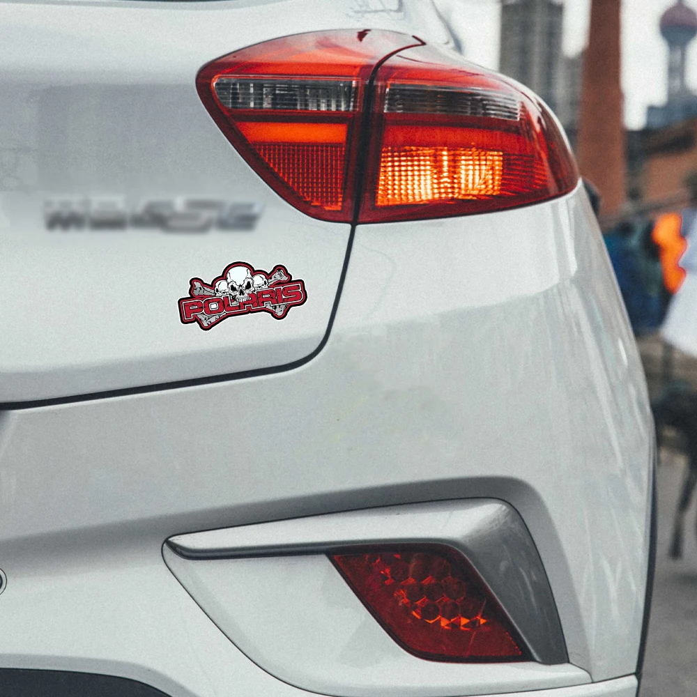 ل بولاريس الجمجمة ملصق سيارة واقية من الشمس Creativite الوفير دراجة نارية مقاوم للماء الفينيل سيارة التفاف