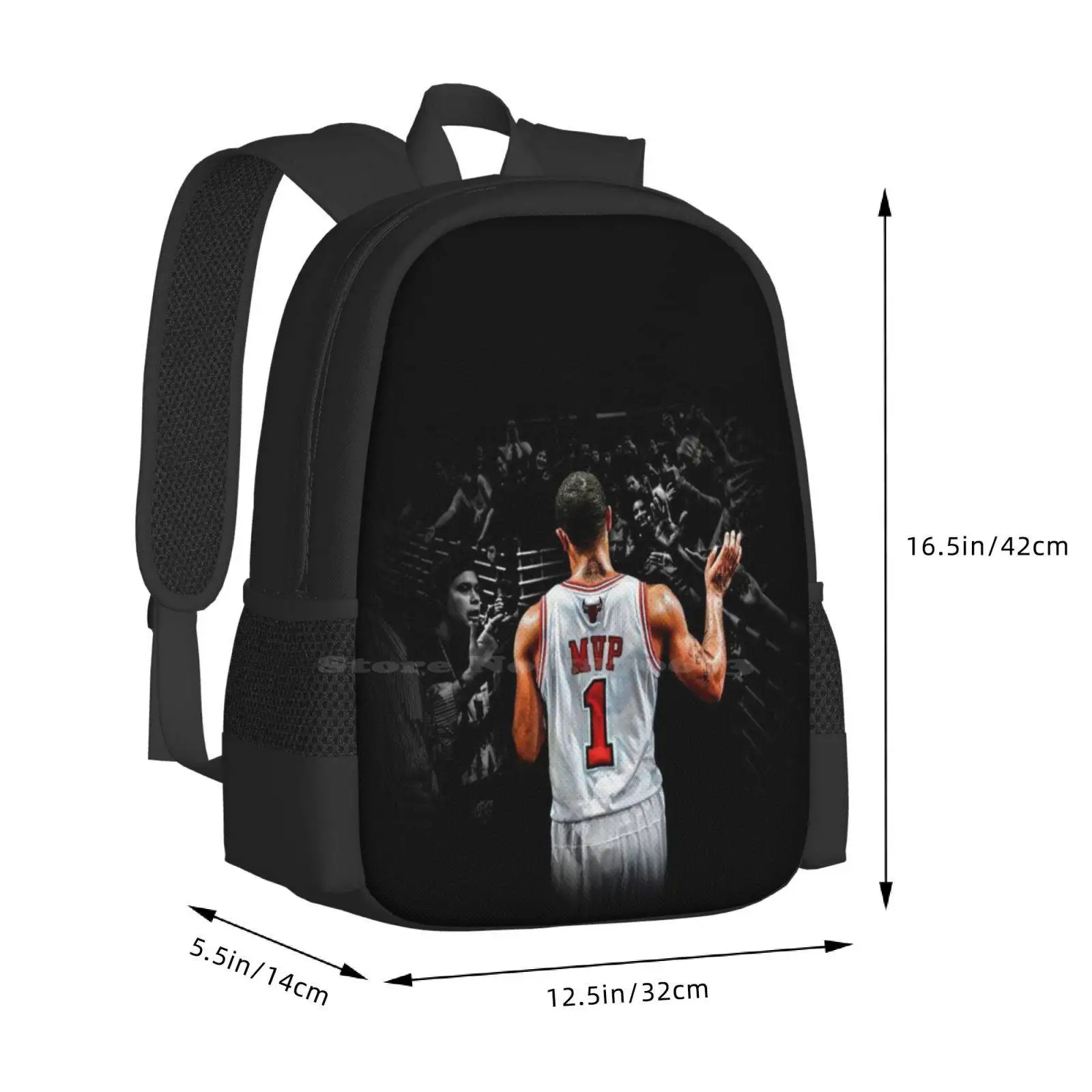 Derrick Rose Wallpaper School Bag Big Capacity Backpack Laptop Derrick Rose Wallpaper