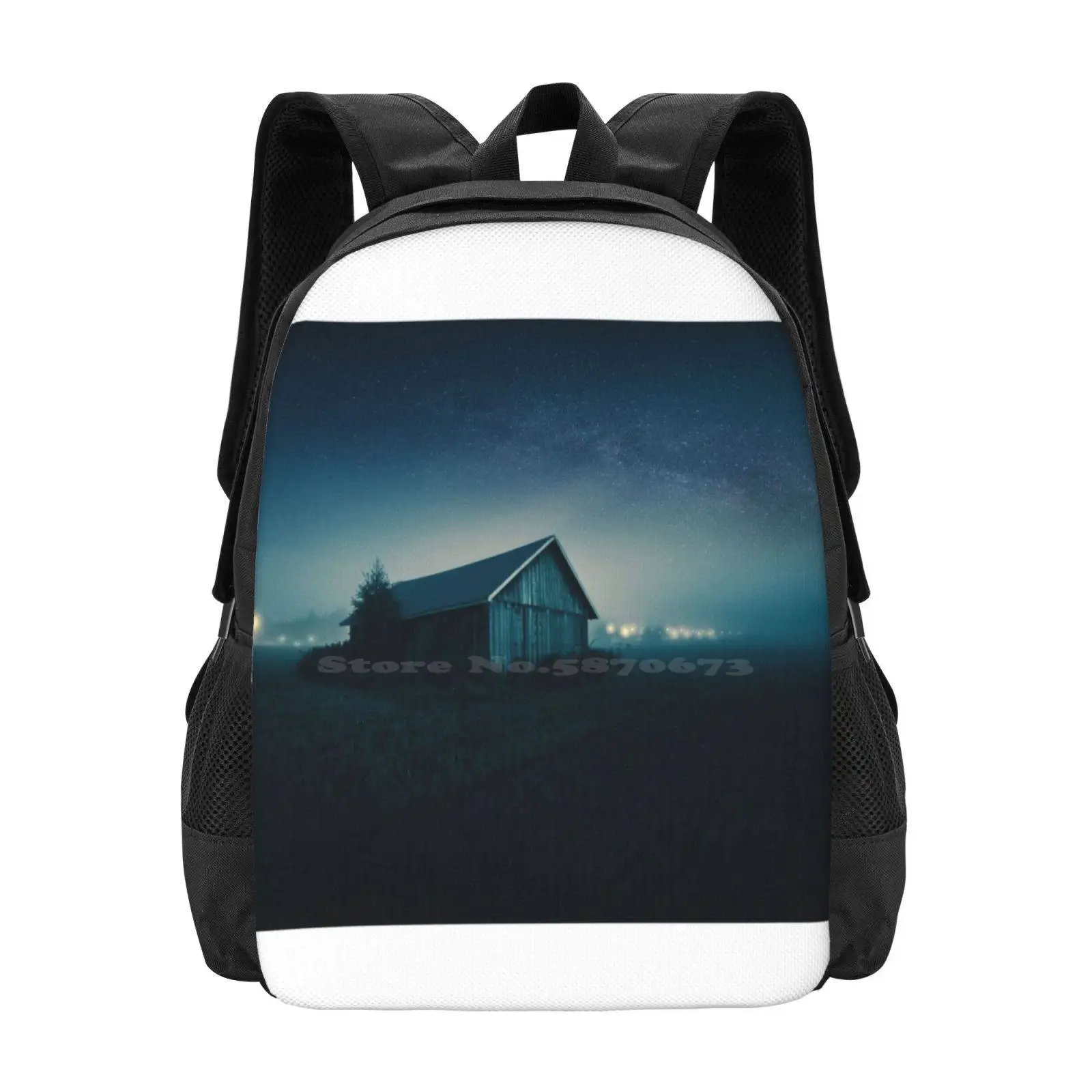 We Are All Lost Stars , And We Trying To Light Up The Dark! Pattern Design Bagpack School Bags Night Star Field Toned Mood