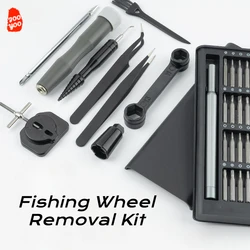 1Set Repair Kit Lure Fishing Wheel Disassembly Modification Repair Spinning Disassembly Tool Water Drop Wheel Maintenance Kit