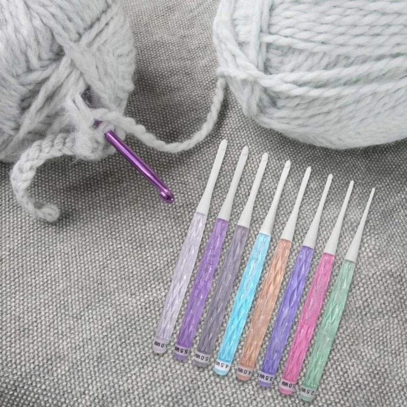 8Pcs 2.5mm-6.0mm Ergonomic Crochet Hook Long Handle Crochet Hook Needle for Beginner Experienced Hobbyist best sale