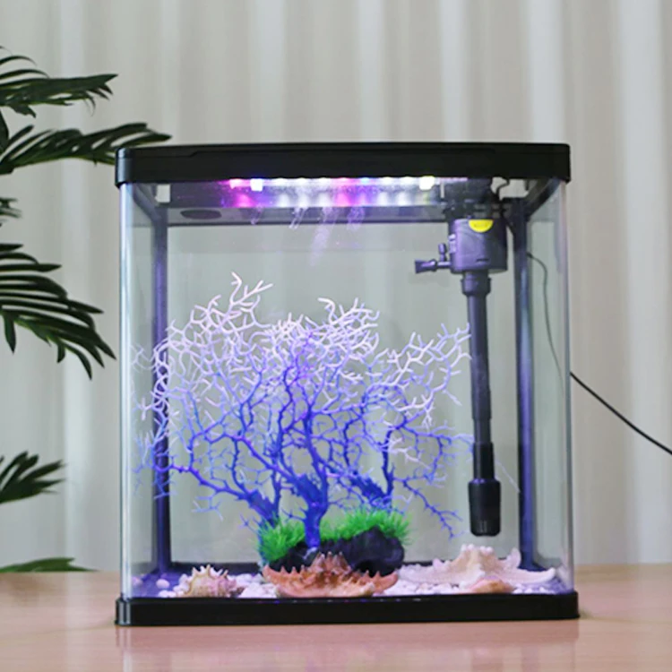 Relaxlines Square Tank Eco-Friendly Multifunctional Aquariums 9L Glass Aquarium Coffee Table Fish Tank