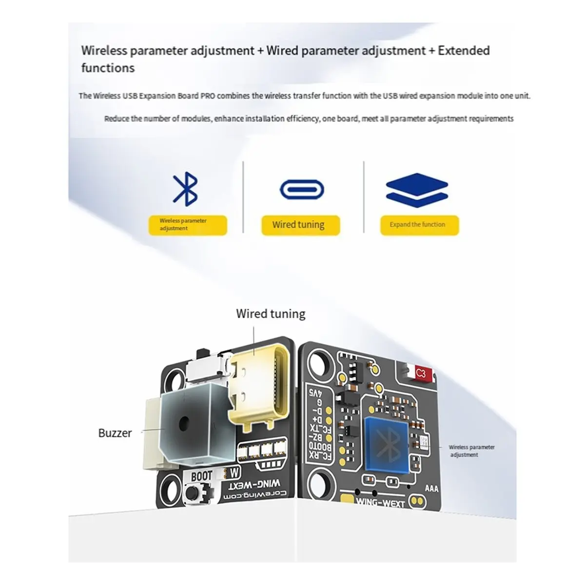 fitfit COREWING F405V2 WING-APP Fixed-Wing Flight Controller V2 with APP Tuning INAV/ArduPlane Support for RC FPV Planes