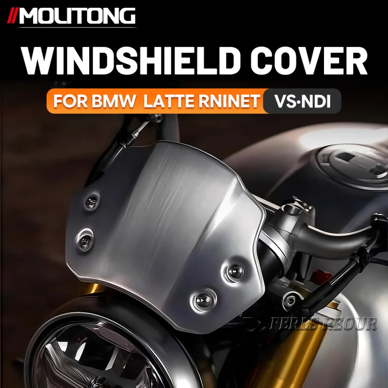 

Universal Motorcycle Windshield, Polycarbonate Adjustable Touring Windshield Motorbike Accessories