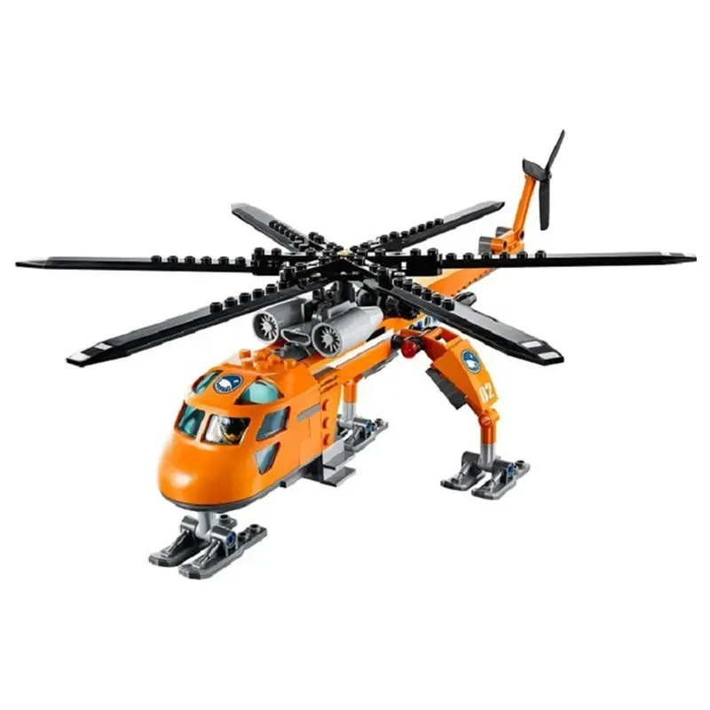 269pcs Building Block Bricks Arctic Helicrane Compatible Lepining 60034 with City Series Toys for Children Christmas Gifts