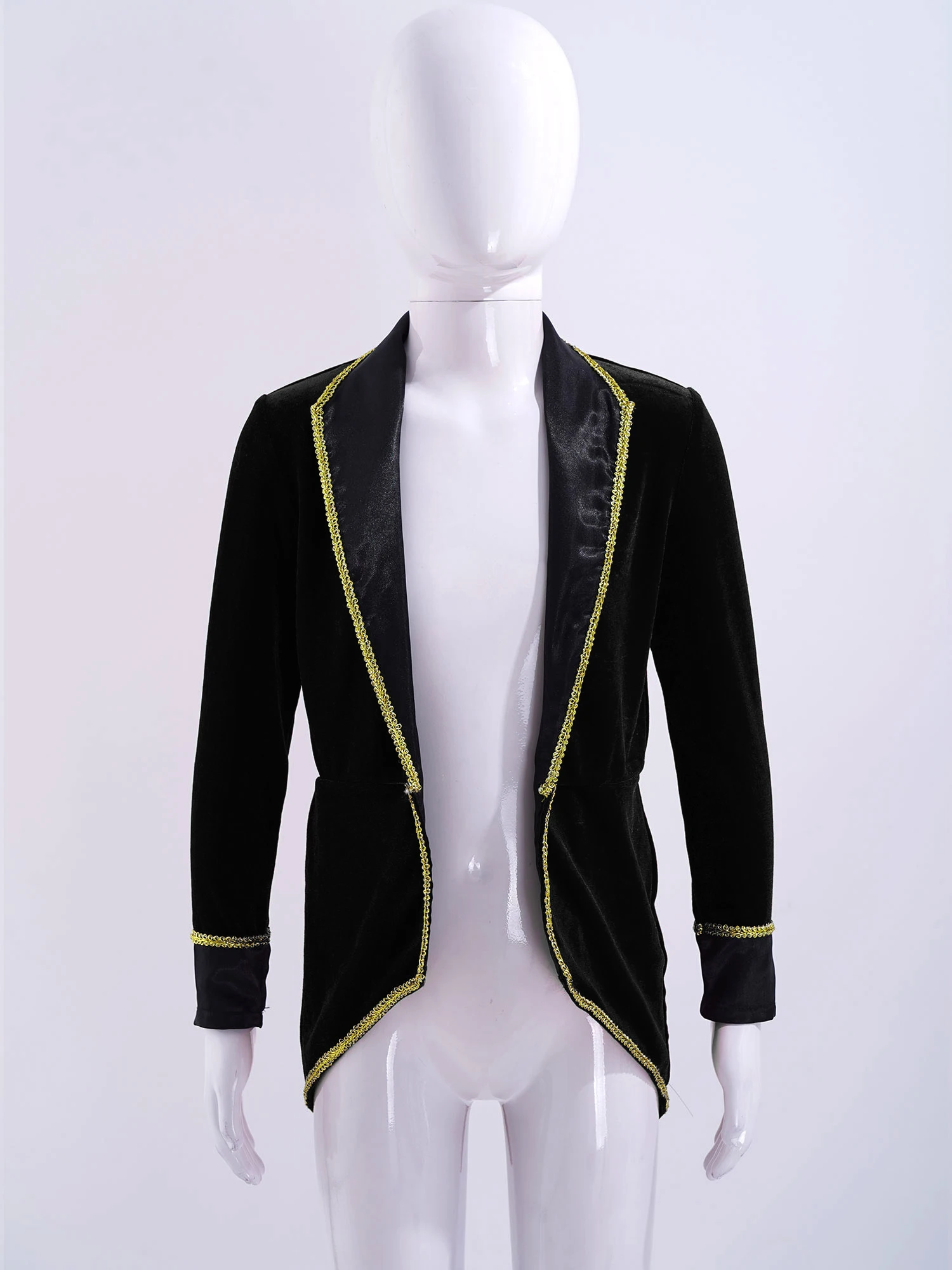 Bambini ragazze ragazzi smoking Tailcoat manica lunga Ringmaster circo Show Performance Costume Halloween Showman Cosplay Jacket Outfit