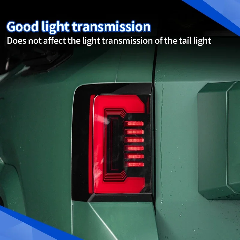 For BYD Leopard 8 Denza B8 2024+ Tail Light Cover Protector Sticker Blackened Tail Light Frame Exterior Upgrade Car Accessories