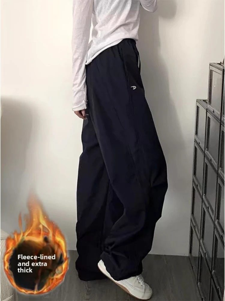 Damen Plüsch Charge Hose Herbst Winter Kollektion Koreanischer Stil Lose Lässige Sporthose für Studenten