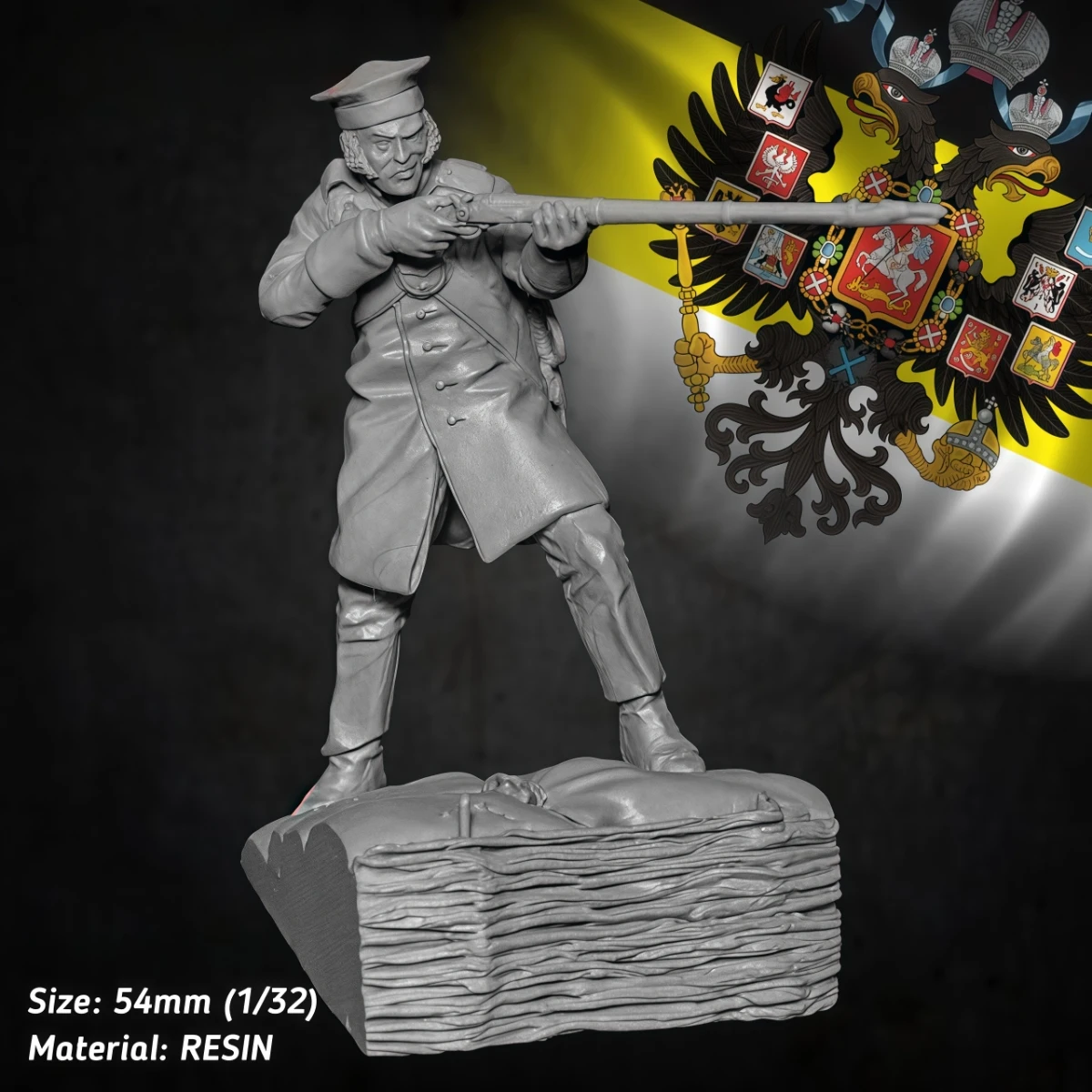 

Комплект неокрашенной модели из смолы 54 мм, военная тема, маркизы российской армии в разобранном и неокрашенном виде GK, 1904R