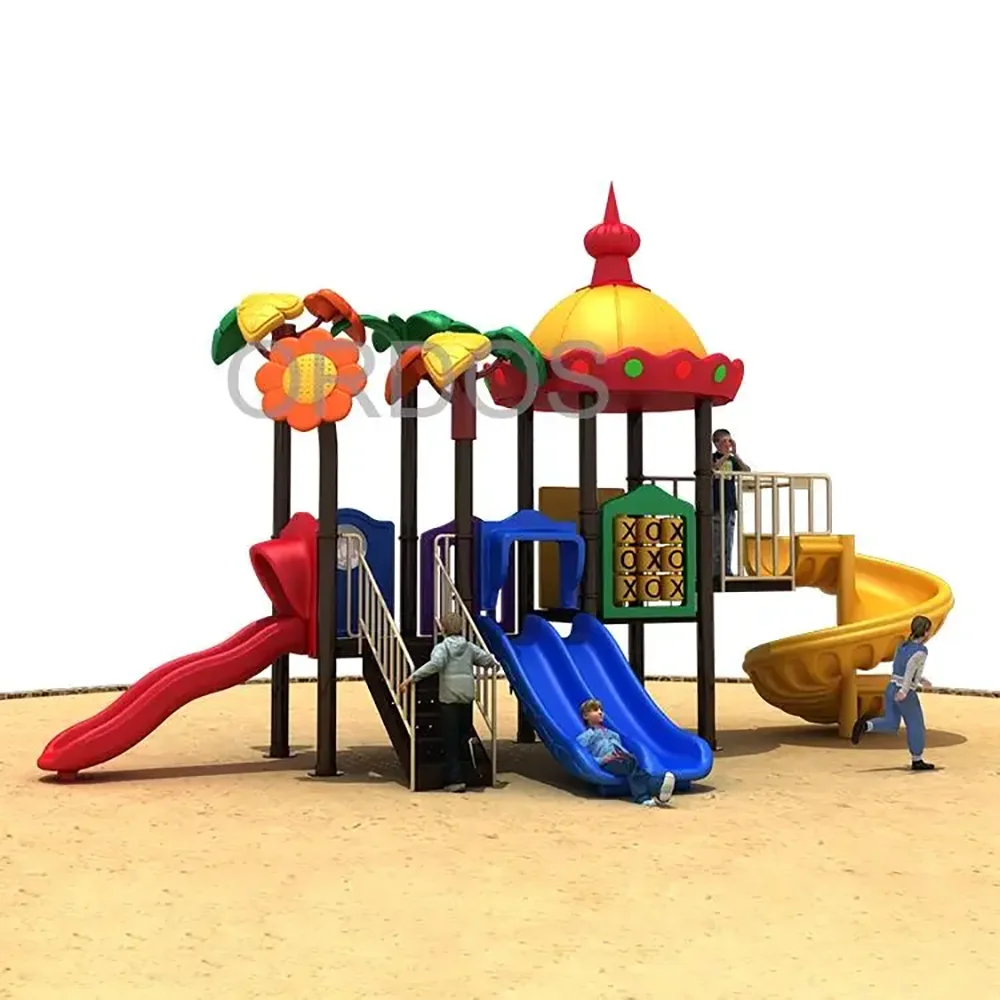 Safety Outdoor Plastic Centre Slide Swing Children's Playground Plastic Slide